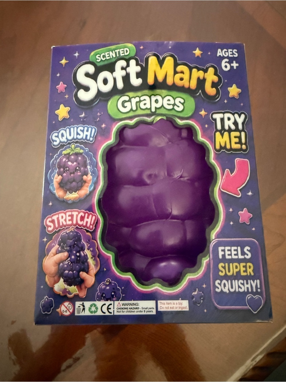 Jumbo Soft Mart Scented Grapes Squishy Fidget Toy